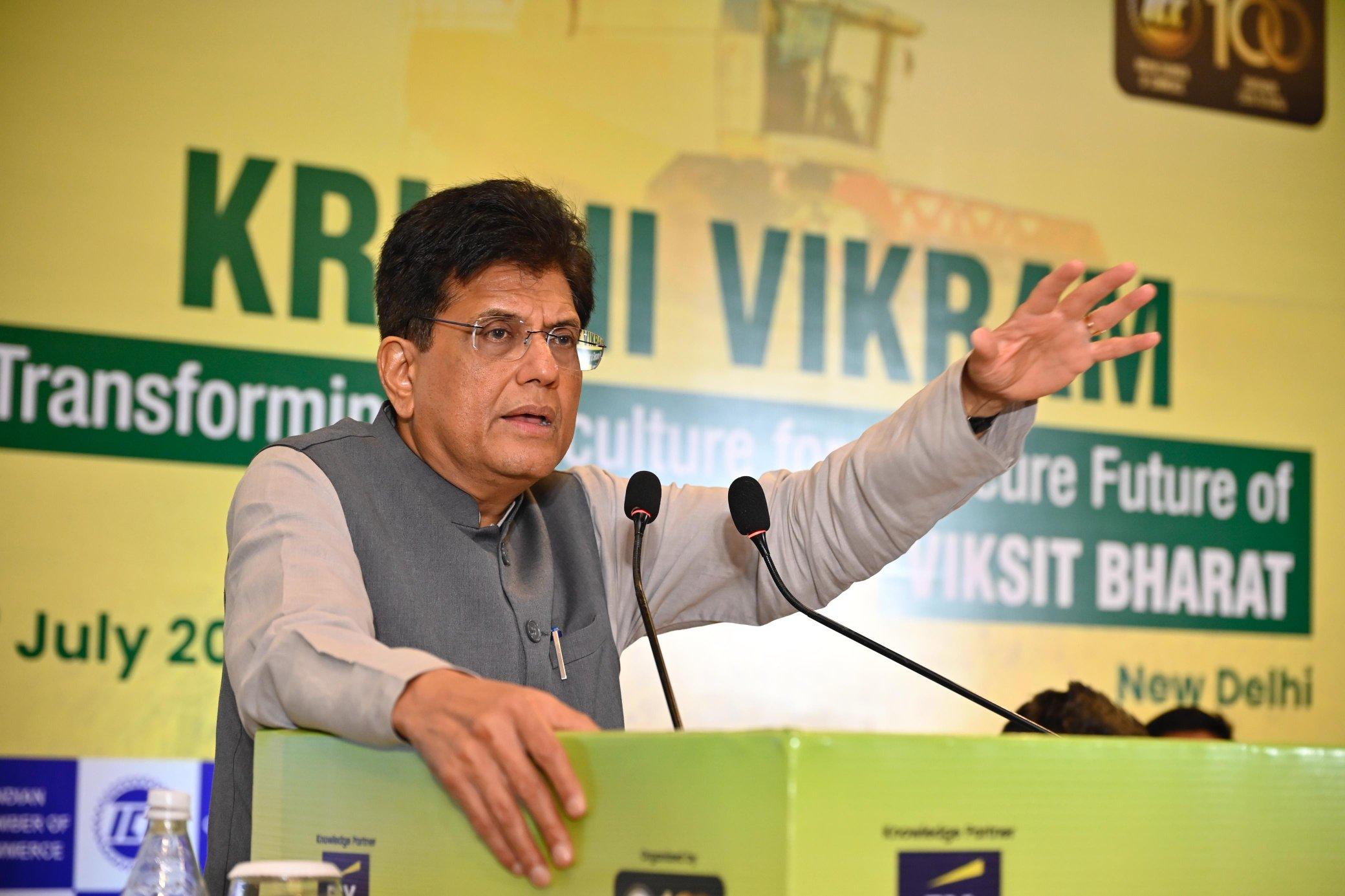 India’s agri exports can increase to Rs 20 lakh crore with processing & branding: Piyush Goyal