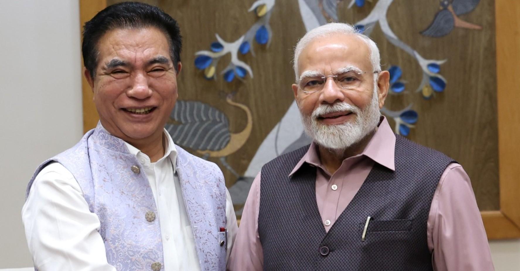Mizoram CM invites PM Modi to inaugurate Bairabi-Sairang railway project