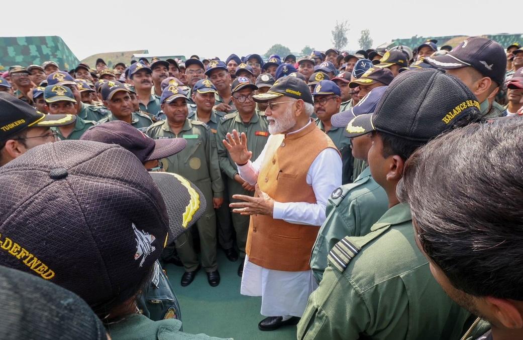 Varun Dhawan lauds soldiers, shares photos of PM Modi with air warriors at Adampur air base