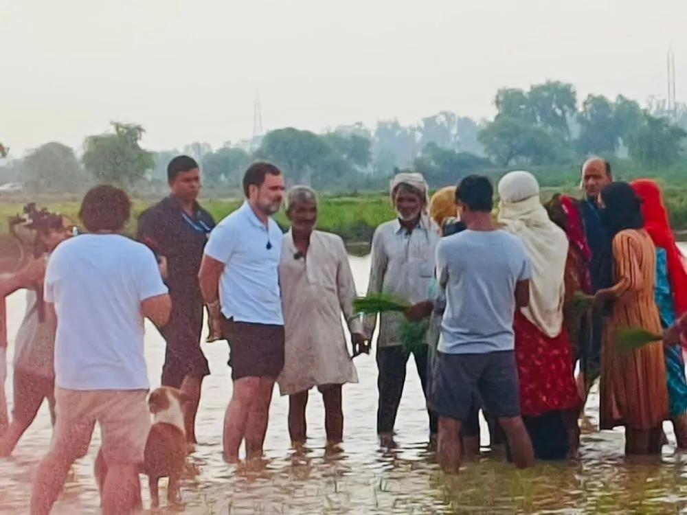 Rahul's interaction with farmers