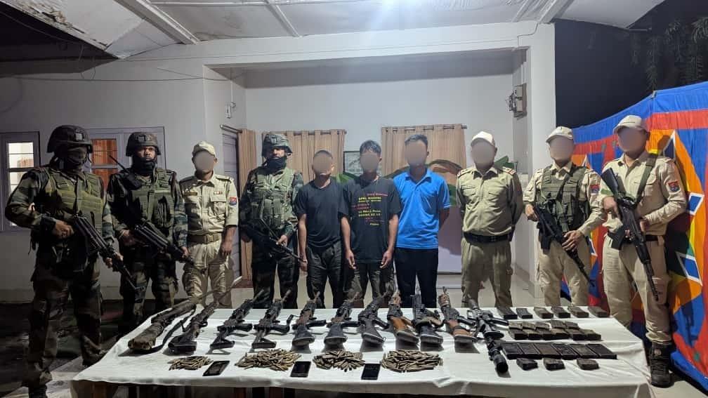 Manipur: 9 militants nabbed; 36 arms, huge ammunition, drugs recovered