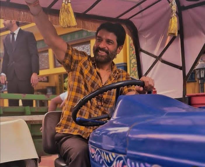 Shakti Anand has fun day on set during tractor shoot for ‘Mahadev & Sons’