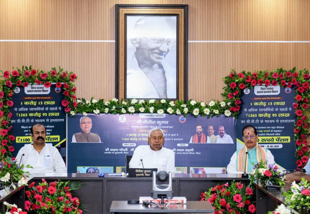 Bihar CM transfers Rs 1,263 crore under social security pension scheme, interacts with beneficiaries