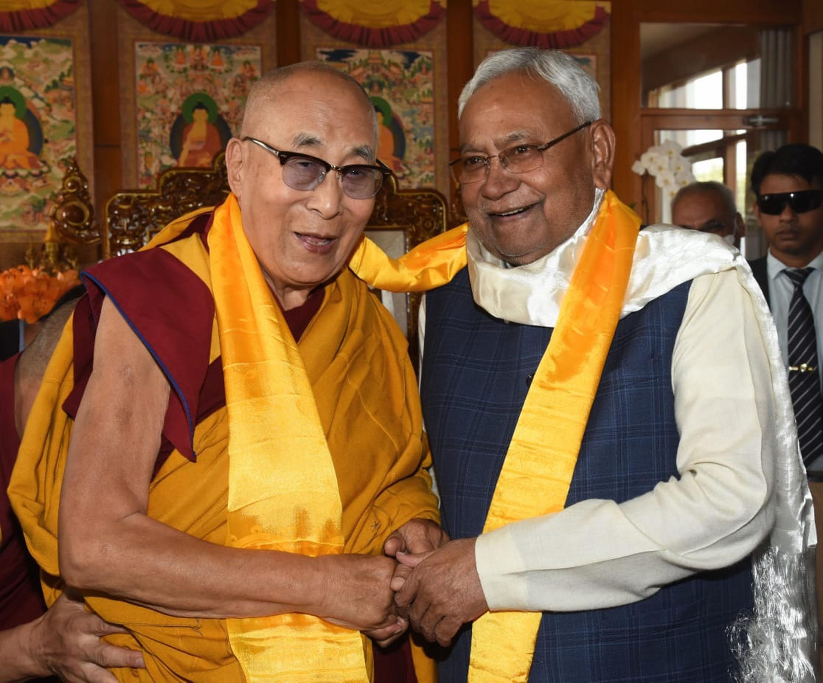 Dalai Lama appreciates generous hospitality of Nitish Kumar during his visits to Bihar