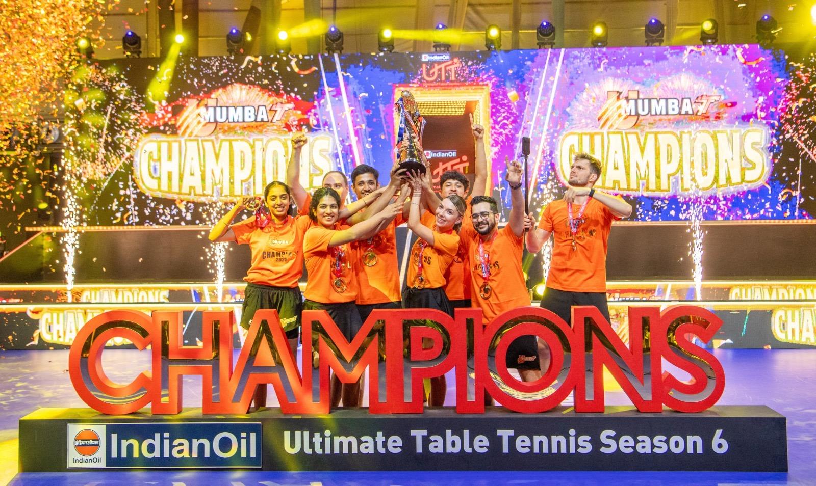 UTT Season 6: U Mumba TT clinch maiden title with 8-4 win over Jaipur Patriots