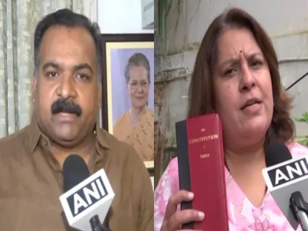 Congress leaders Manickam Tagore and Supriya Srinate