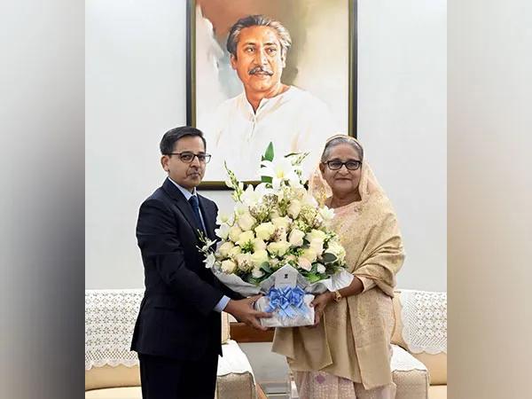 Pranay Verma with Sheikh Hasina