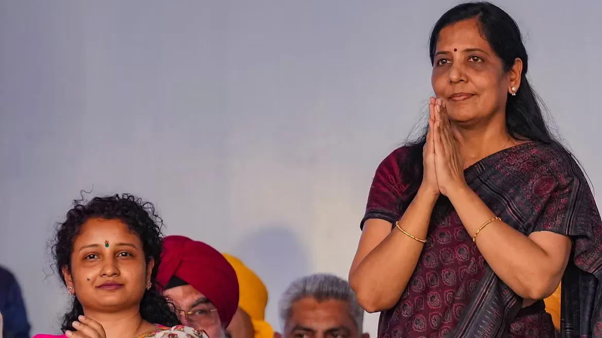Jailed Delhi CM Arvind Kejriwal's wife Sunita Kejriwal