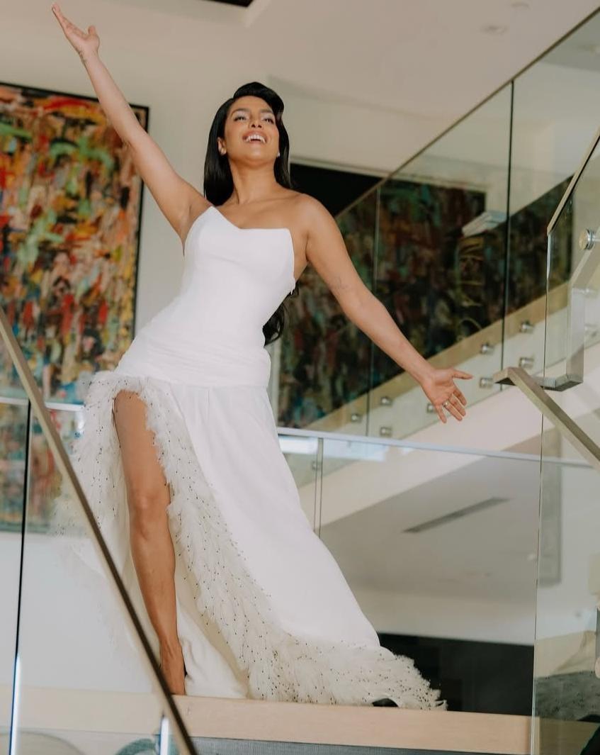 Priyanka Chopra poses for glamourous photoshoot in Oscar-special all-white ensemble