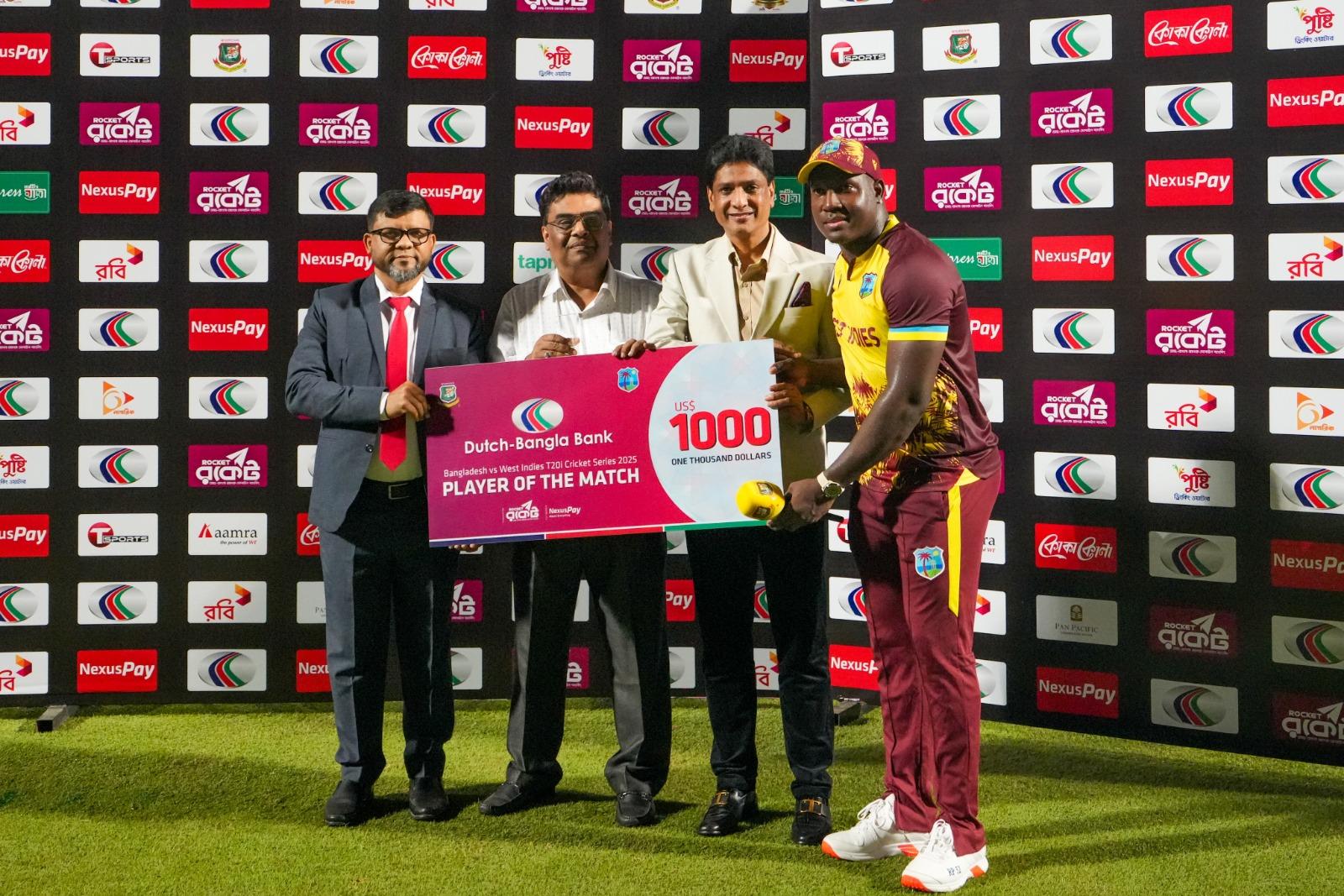 Hope, Powell fireworks power West Indies to 16-run win over Bangladesh