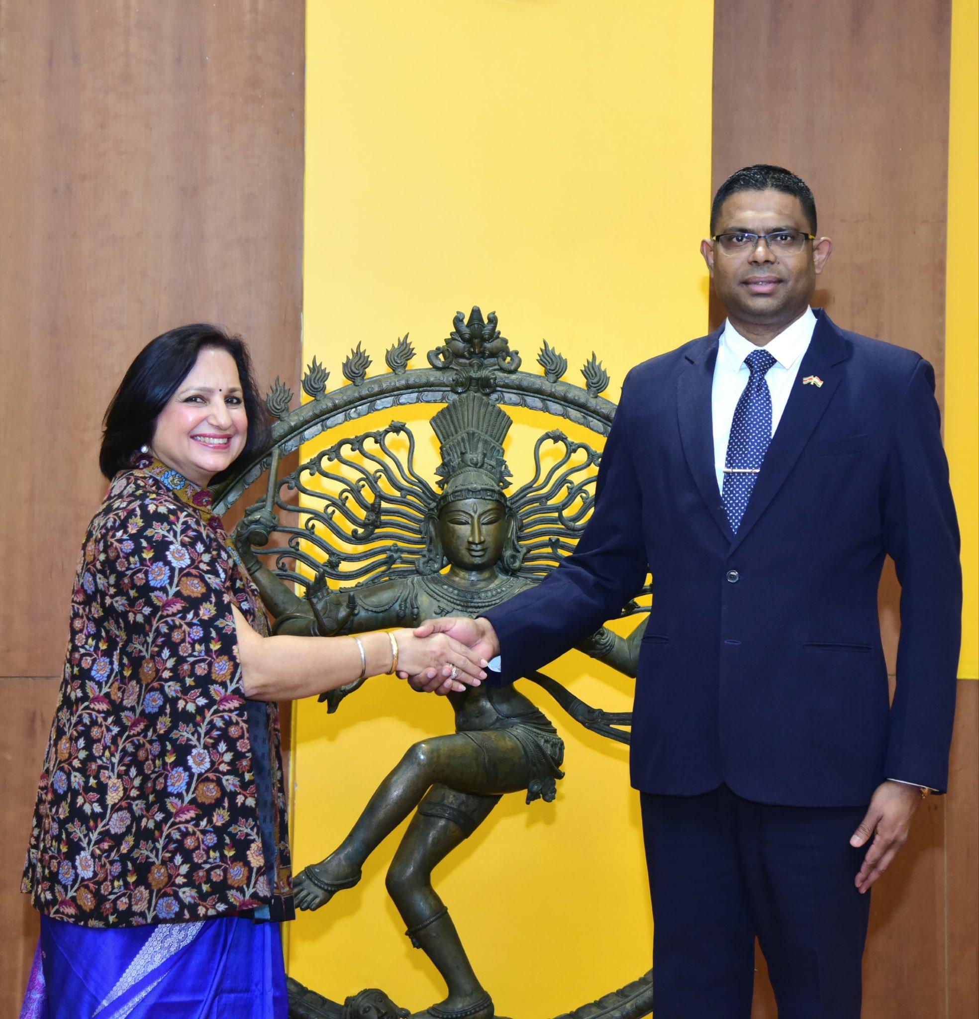 MEA Secretary, Suriname's outgoing envoy discuss bilateral ties