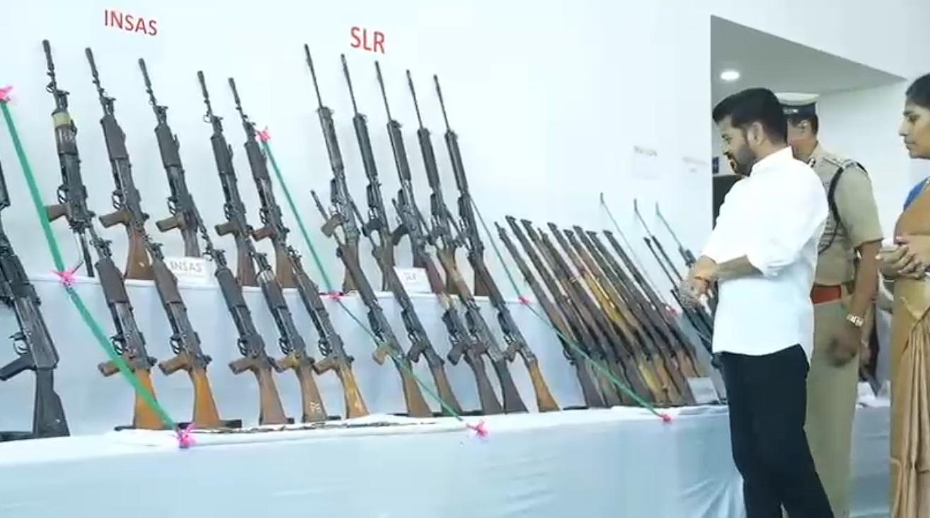 130 Maoists with 124 weapons surrender in Telangana