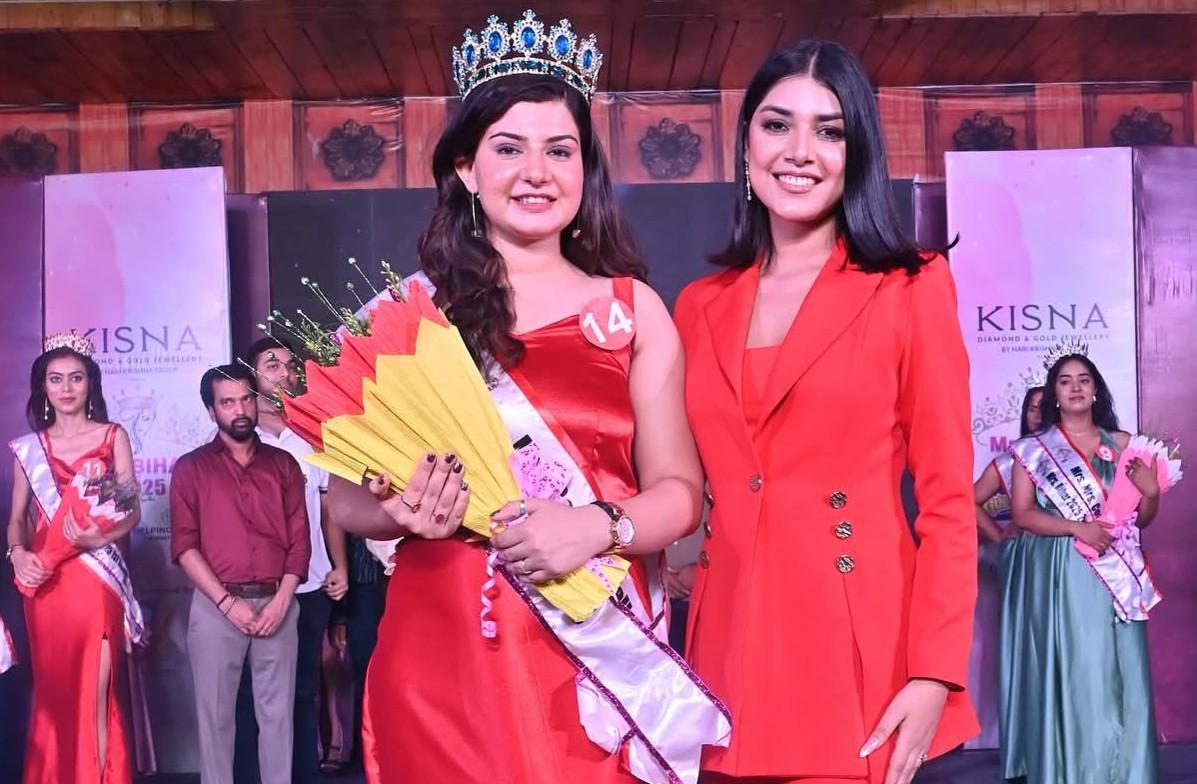 BJP MLA’s wife Aishwarya Raj wins Mrs Bihar 2025