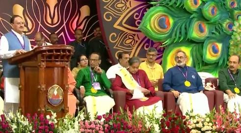 JP Nadda inaugurates Mata Amritanandamayi’s 72nd birthday celebrations at Kerala's Amritapuri