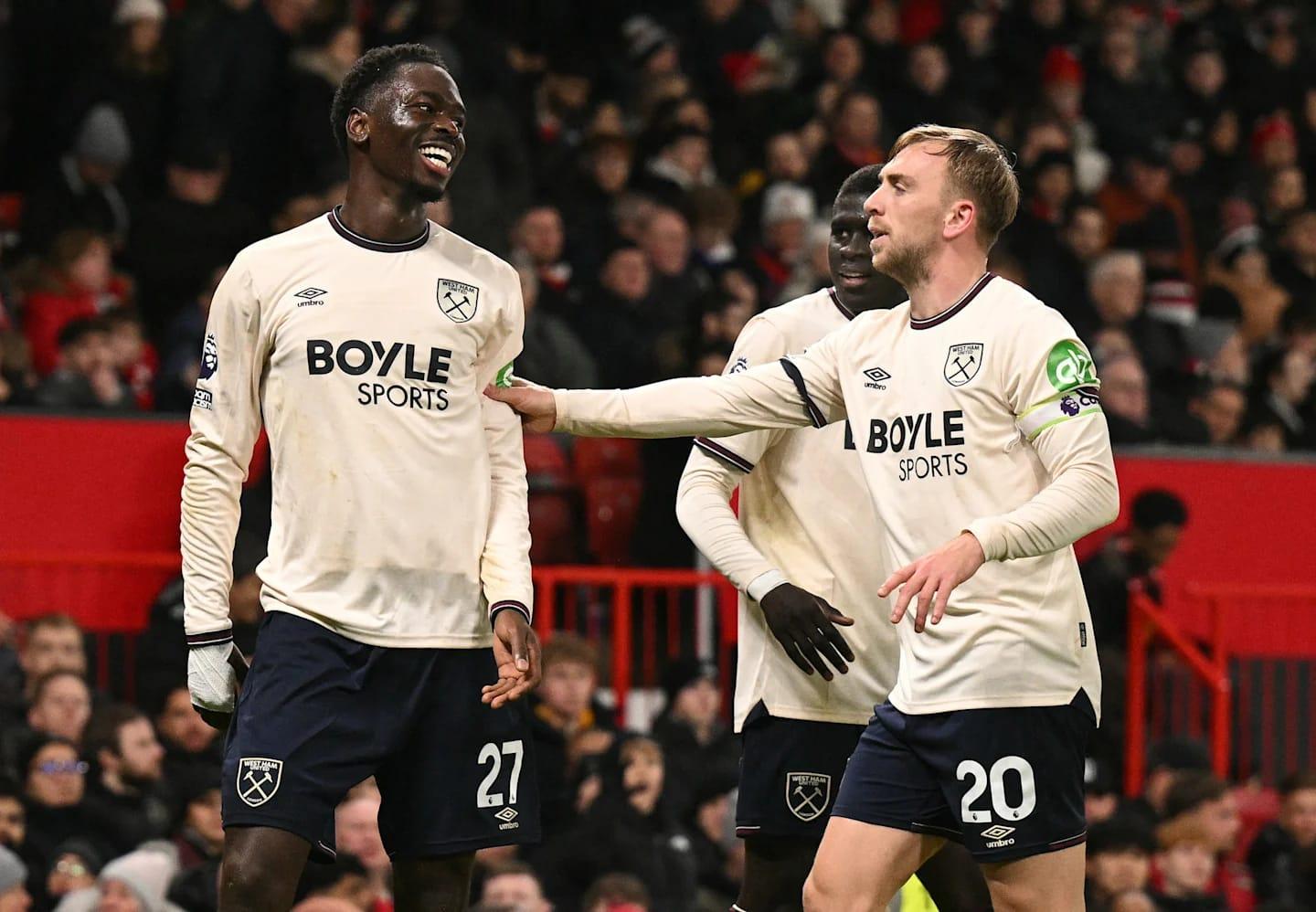 Premier League: Late Magassa goal helps West Ham hold Man Utd to 1-1 draw