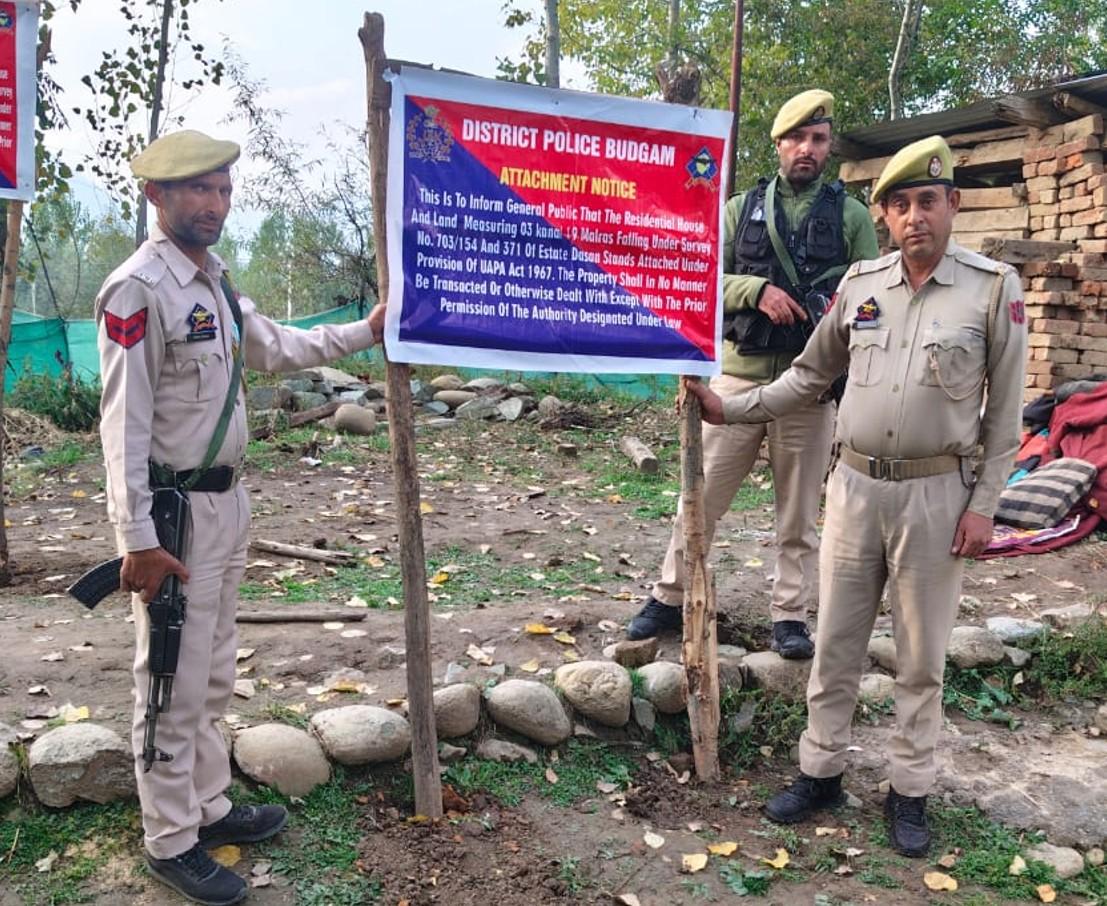 J&K: Police attach terror-handlers’ property operating from Pakistan