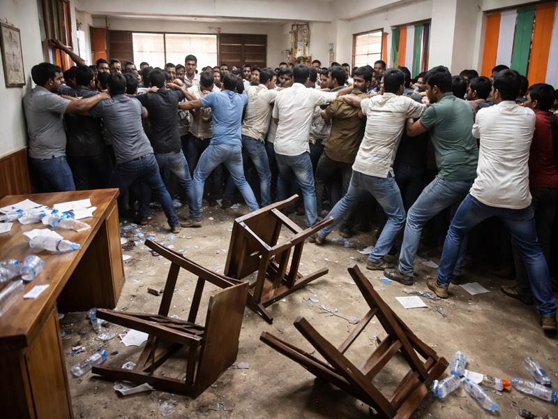 Clashes at Bengal Congress HQ over Rohan Mitra's candidature; workers injured