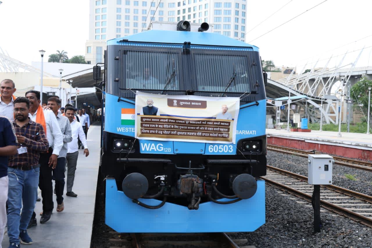 Gujarat sends special relief train to flood-hit Punjab, extends aid to Chhattisgarh