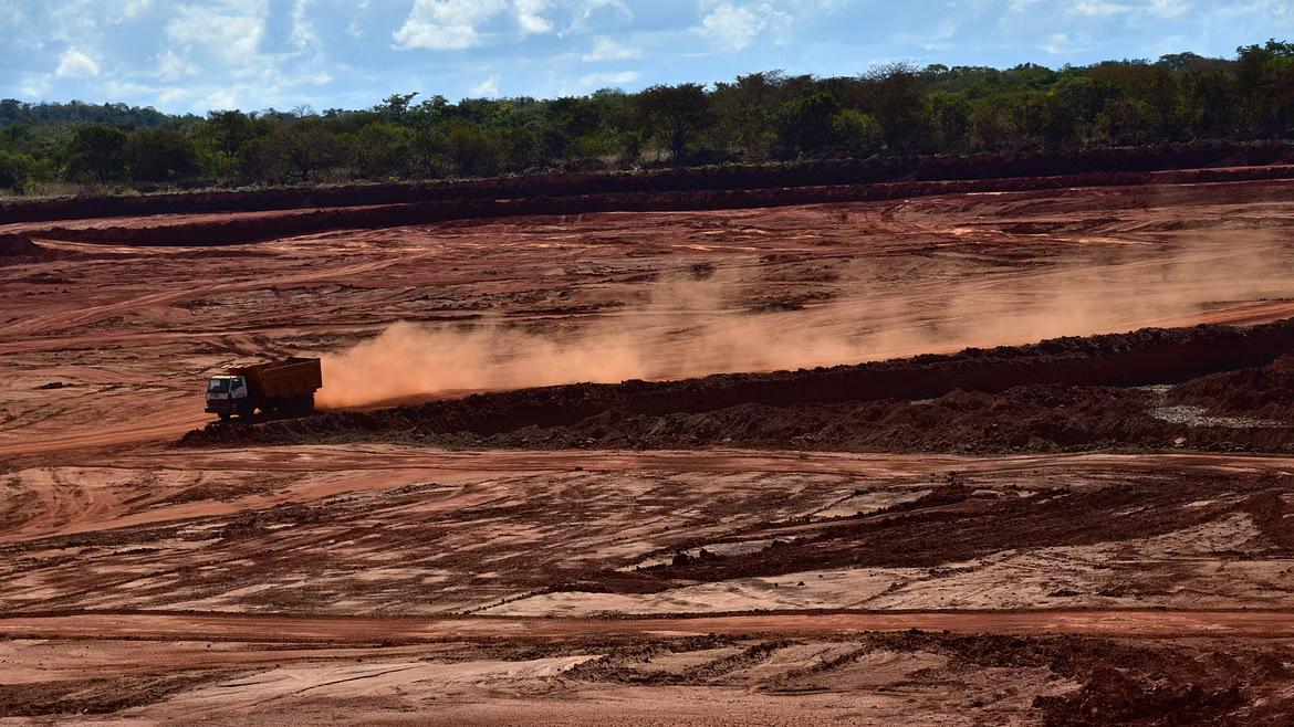 A mine pit at Gemfields Group Ltd’s ruby mine