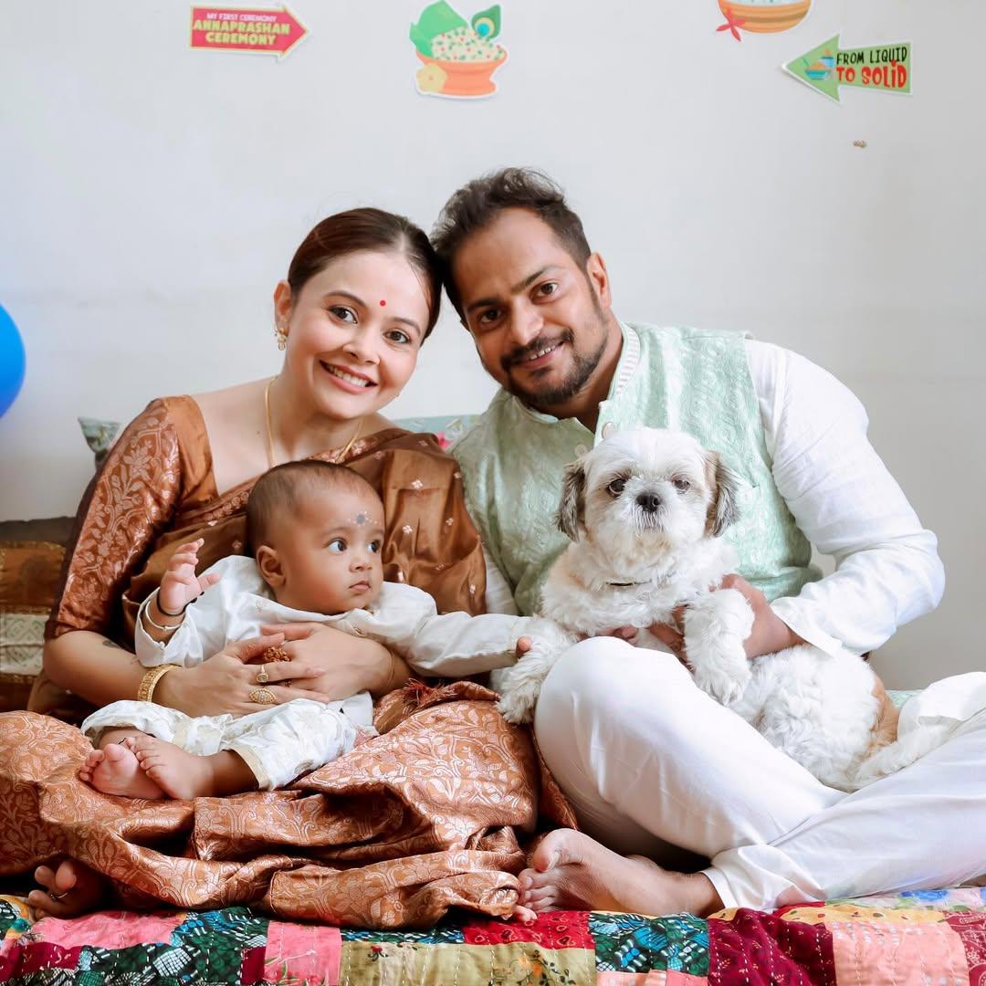 Devoleena Bhattacharjee celebrates her son Joy's Annaprashan ceremony