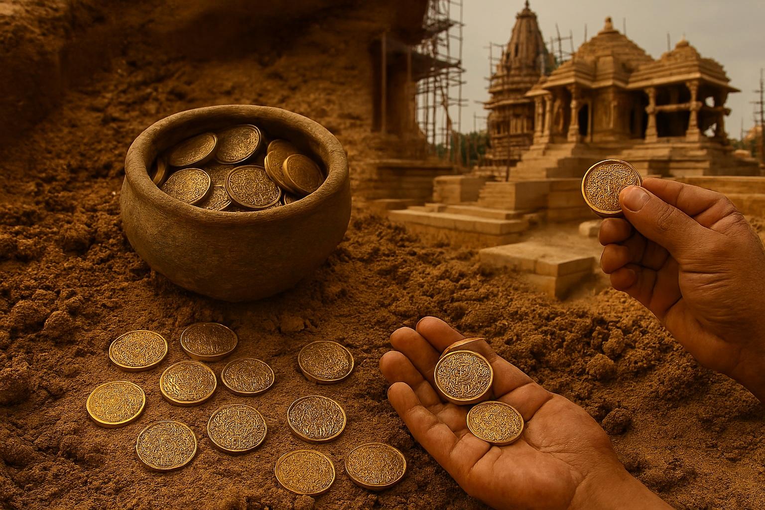 MP: Ancient coins discovered during temple construction in Morena