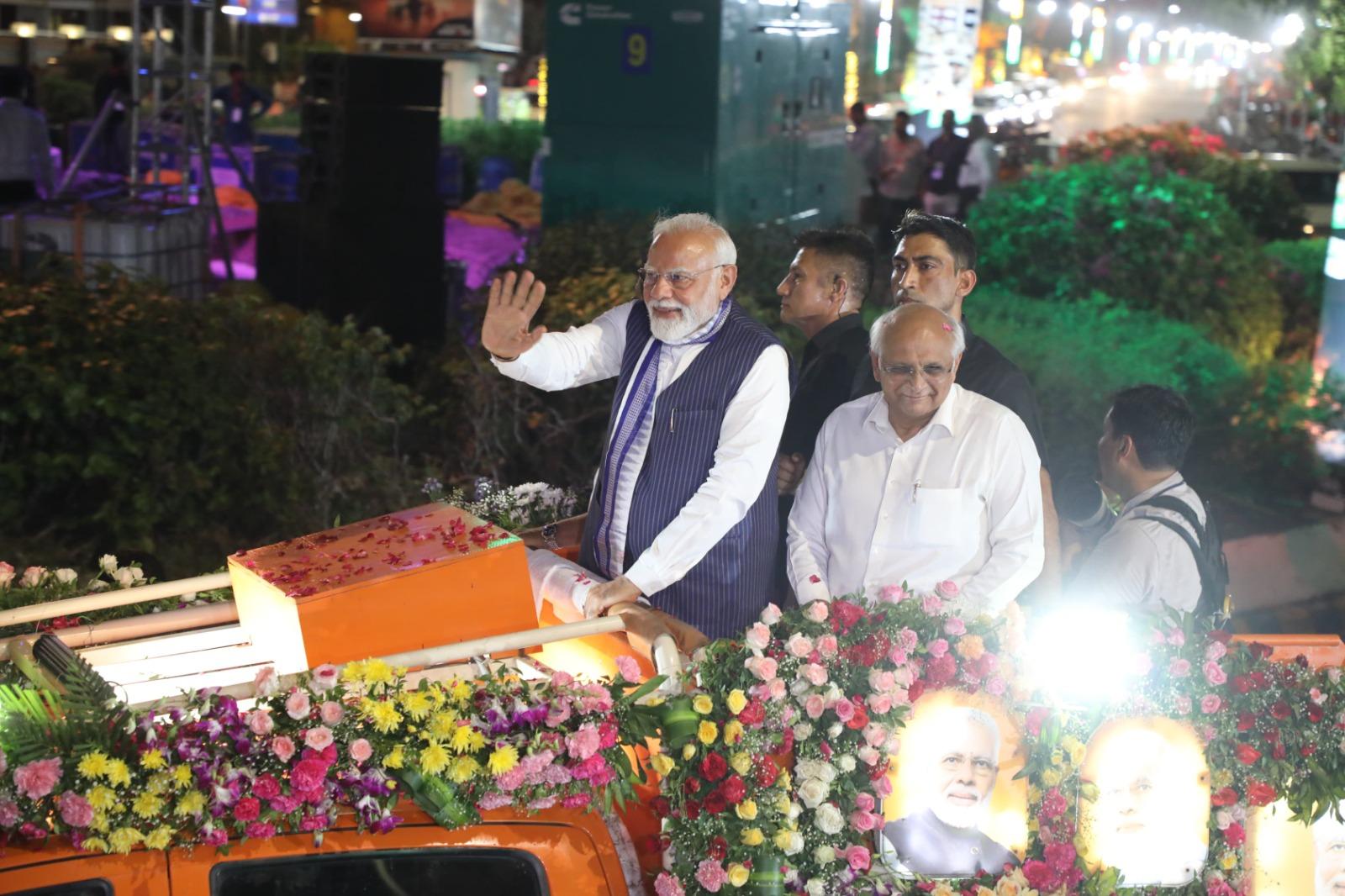 PM Modi talks tough on terror on his first roadshow in Gujarat post Op-Sindoor