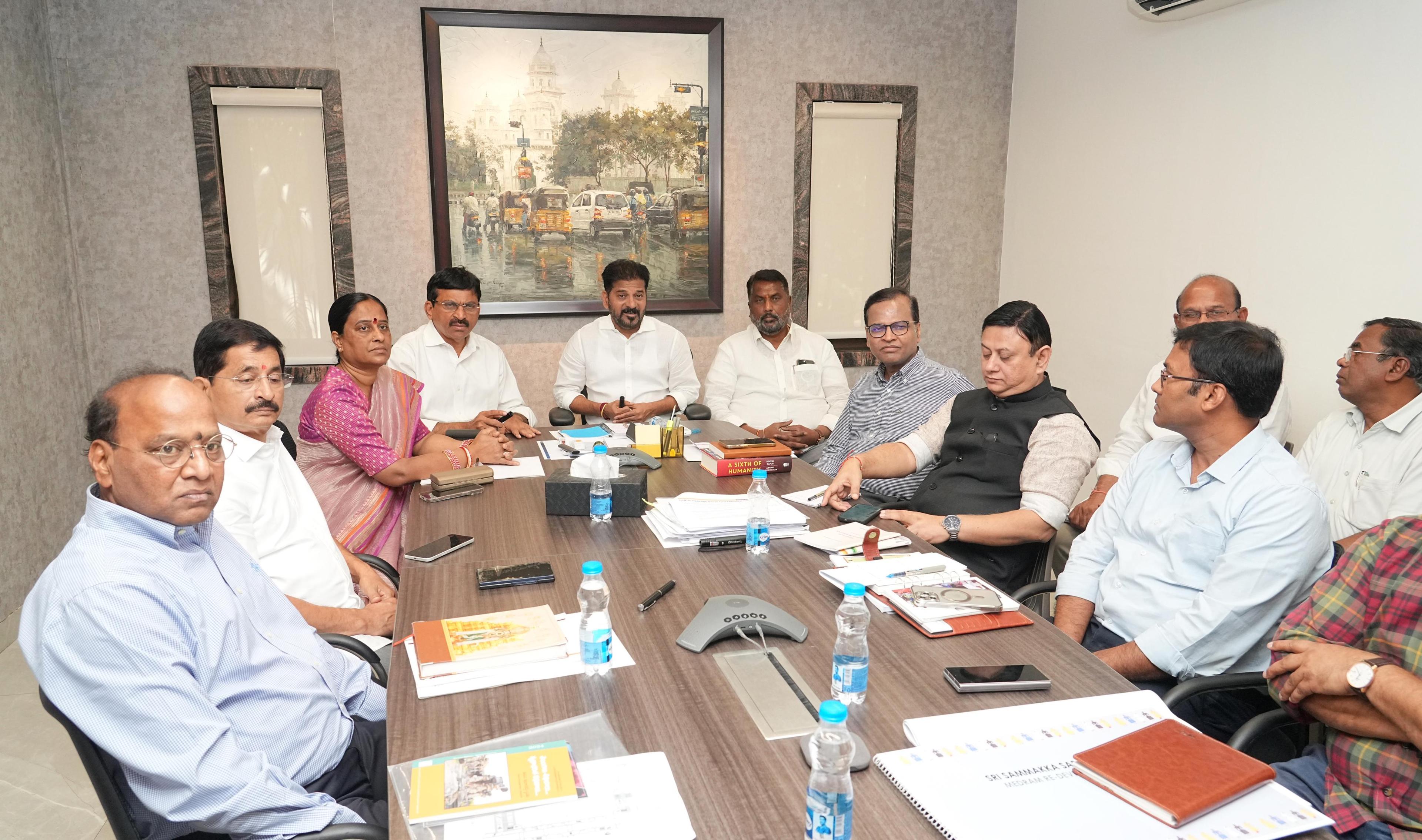 Telangana CM reviews Medaram works ahead of tribal fair