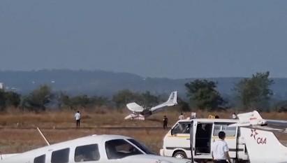 MP: Trainee aircraft skids off Dhana airstrip, pilot escapes unhurt