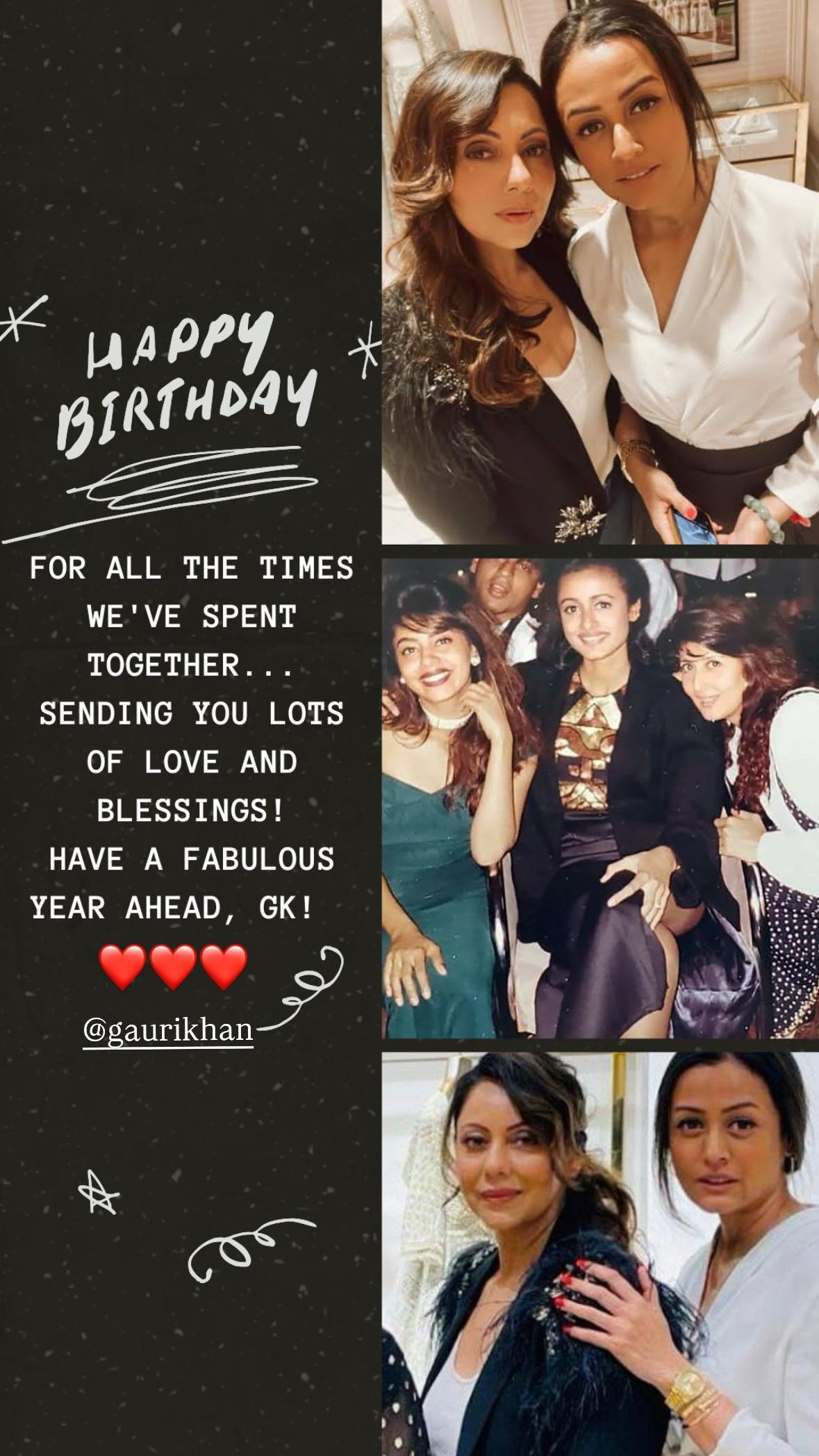 Namrata Shirodkar wishes Gauri Khan ‘love & blessings’ as she turns 55th