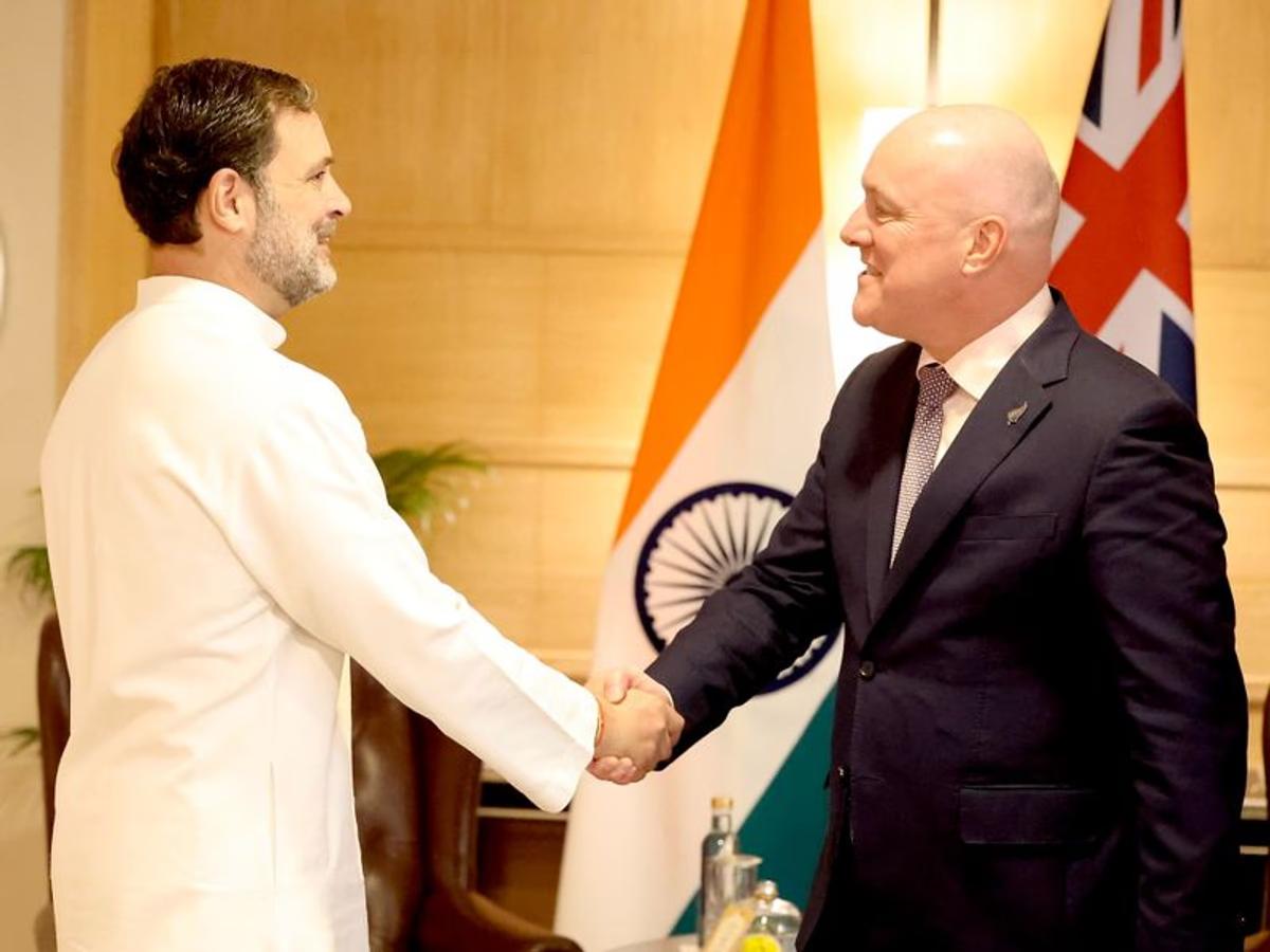 Rahul Gandhi meets New Zealand PM