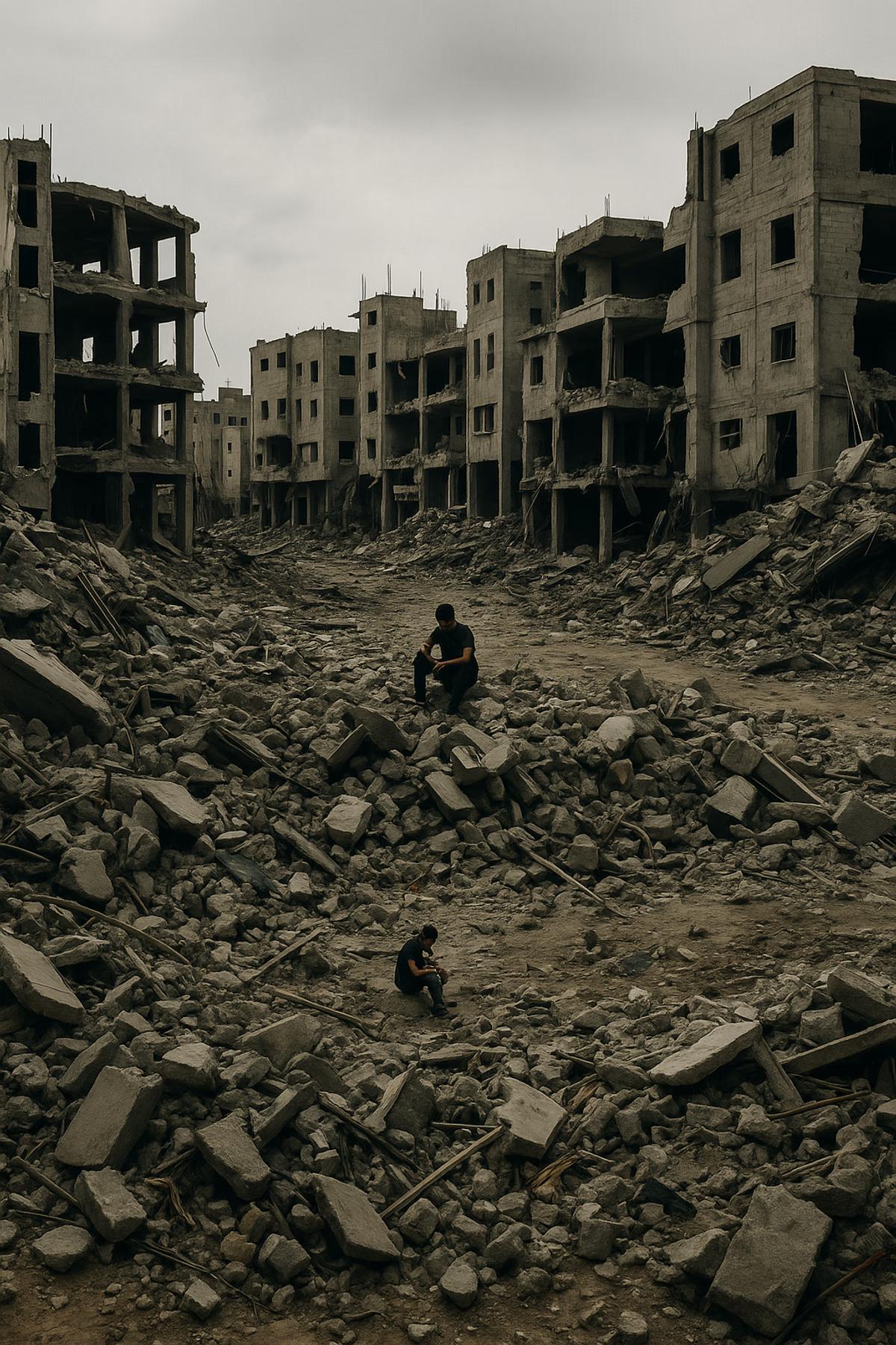 Gaza war destruction scene