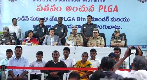Badse Sukka with Rs 75 lakh bounty and 19 other Maoists surrender before Telangana police
