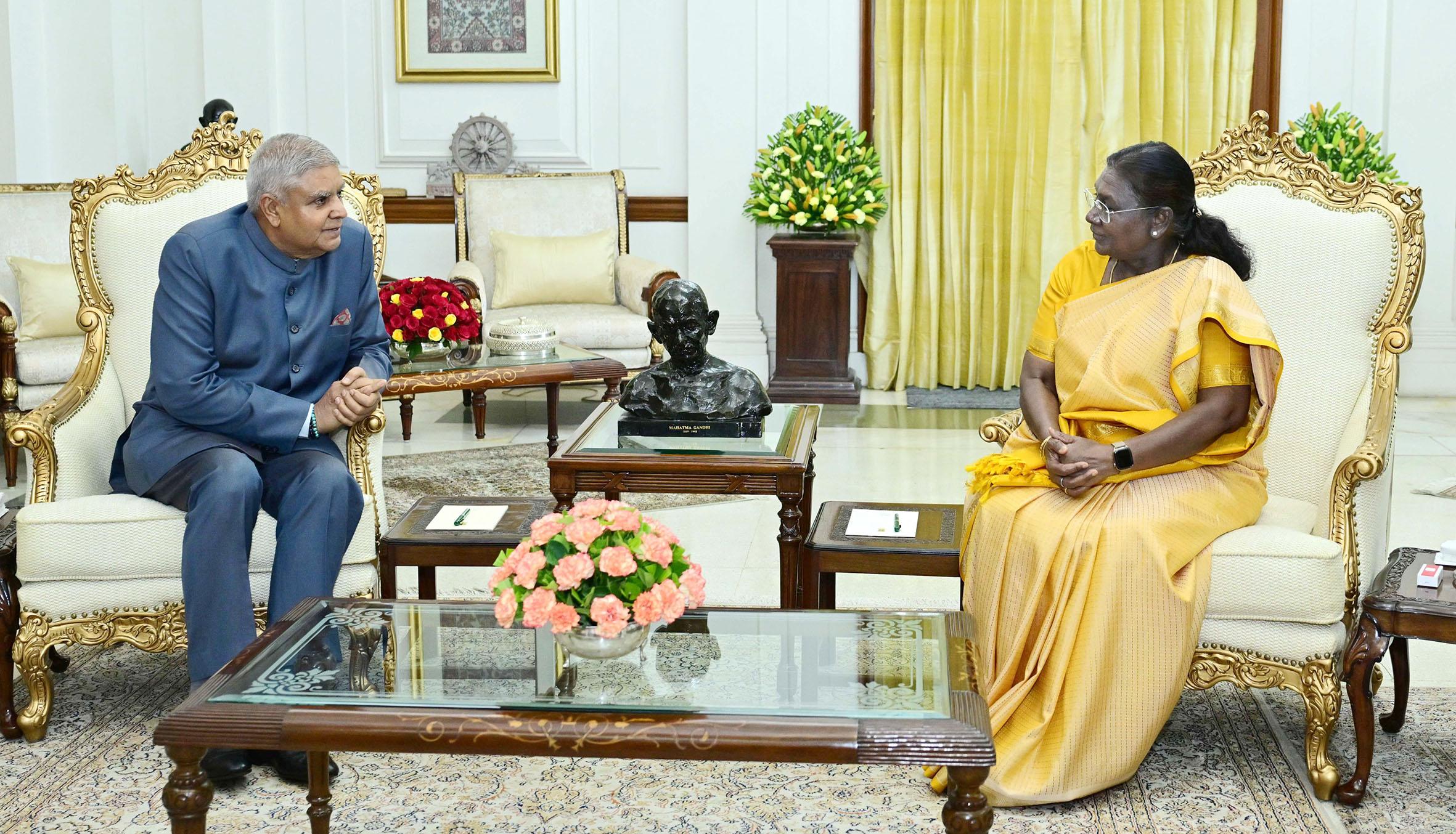 President Murmu accepts Jagdeep Dhankhar's resignation