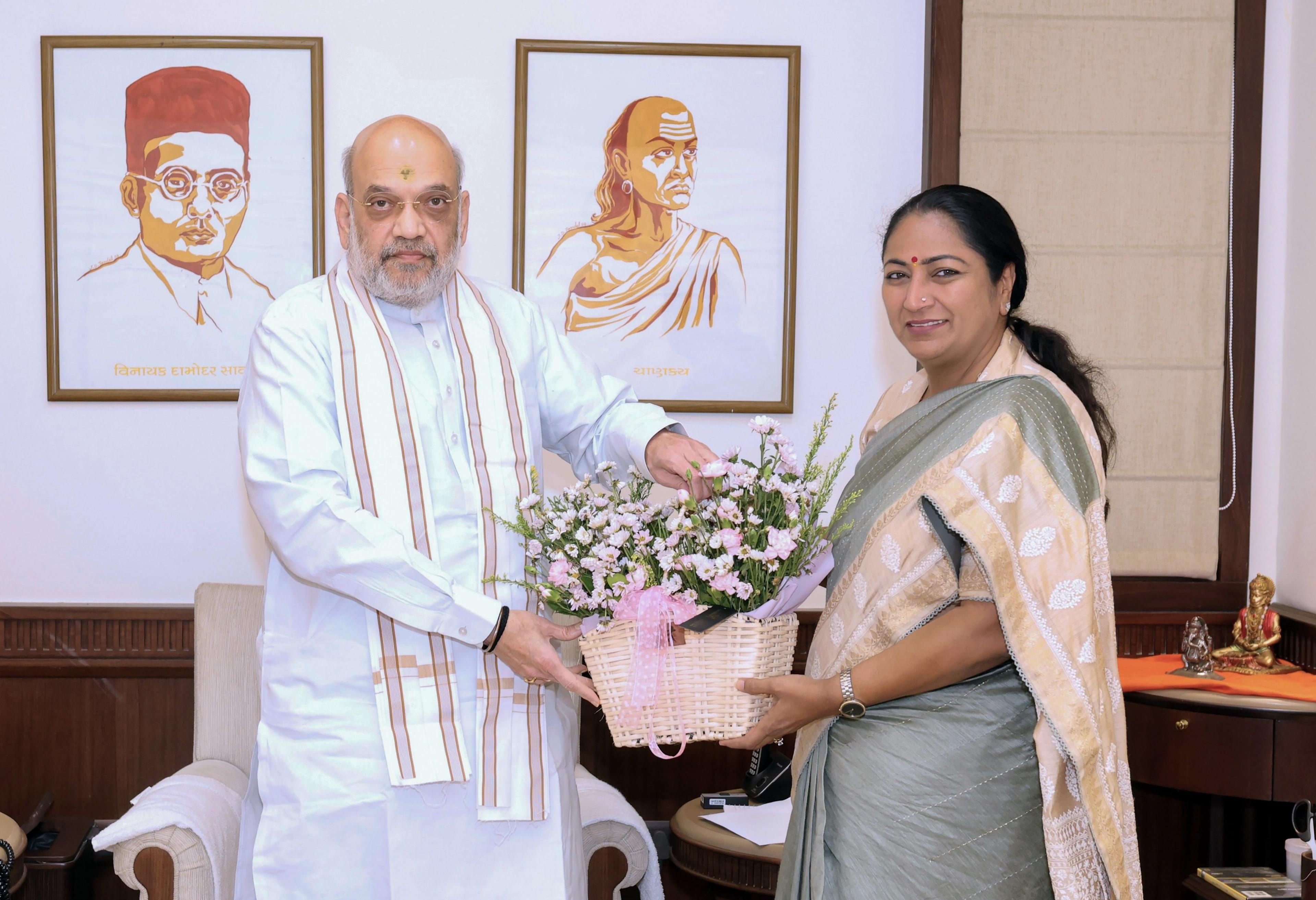 Delhi CM Rekha Gupta discusses welfare schemes with HM Amit Shah