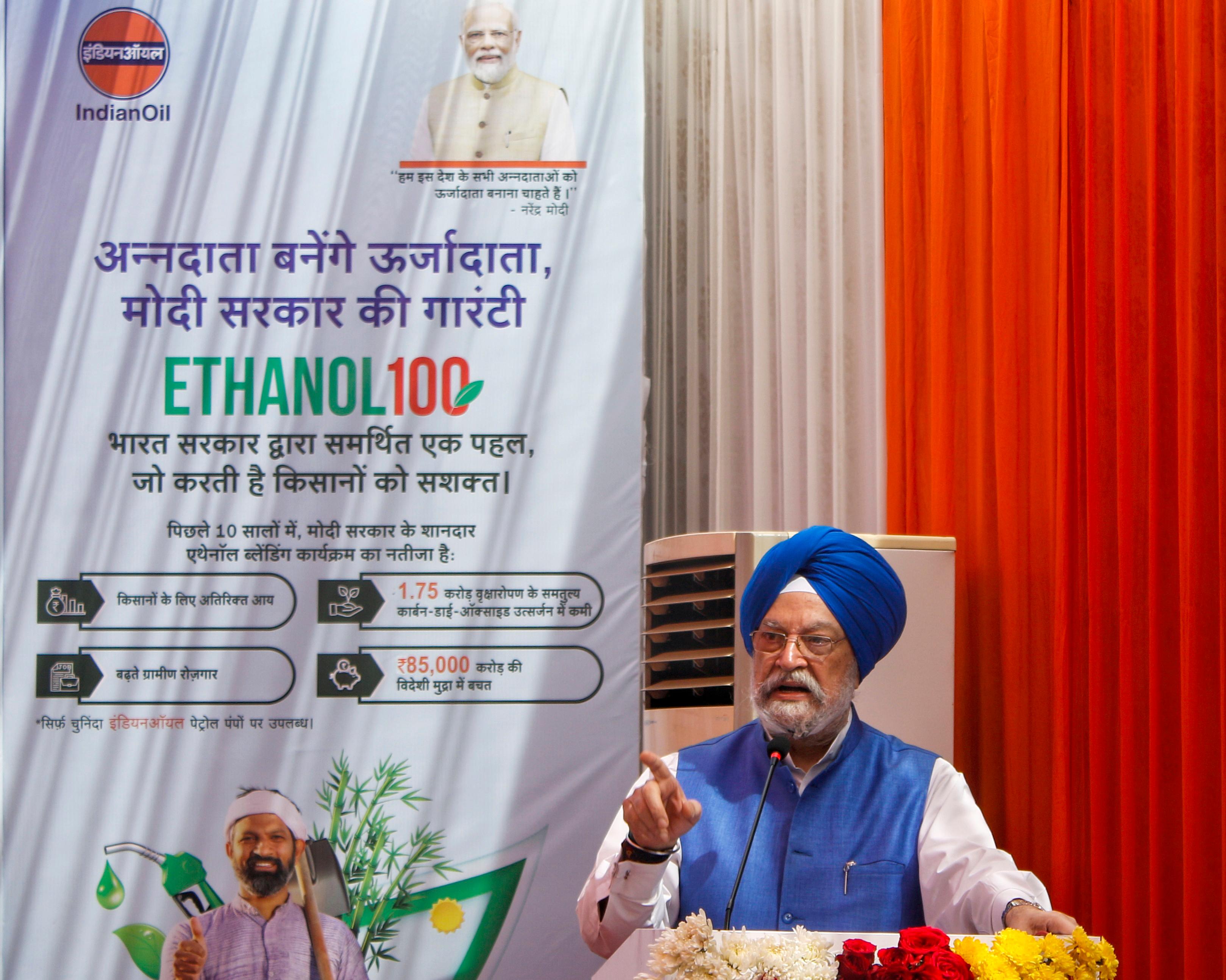 Ethanol blending boosts farmers’ income, saves Rs 1.36 lakh crore in forex: Hardeep Puri