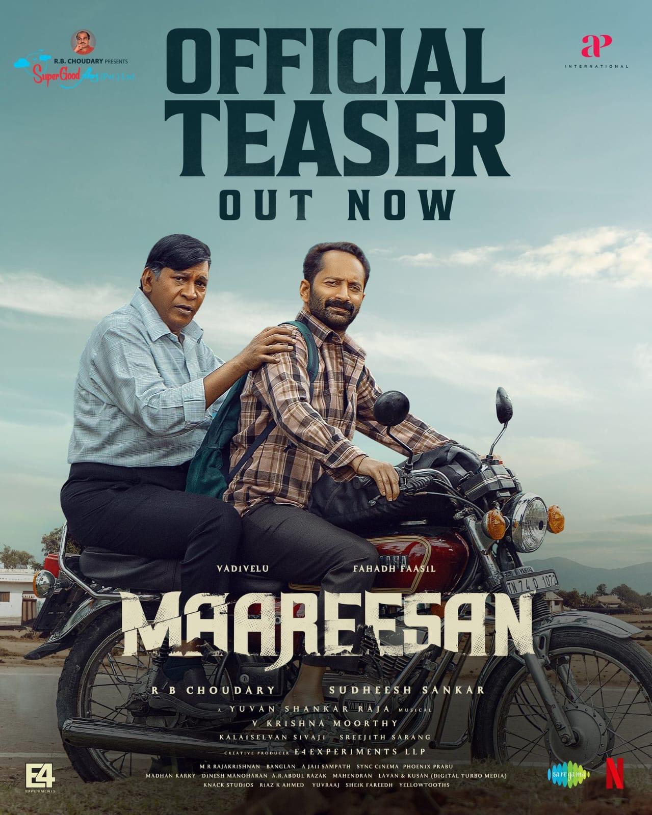 Teaser of Fahadh Faasil, Vadivelu's travel thriller 'Mareesan' released
