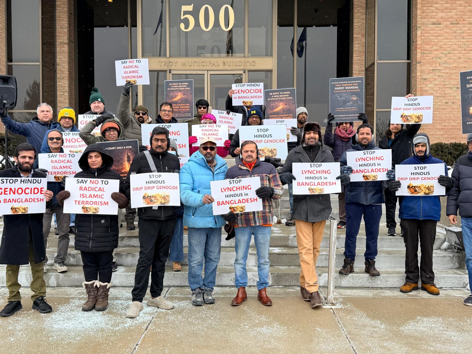 Hindu Americans hold rallies, prayer vigils to highlight targeted attacks on minorities in Bangladesh