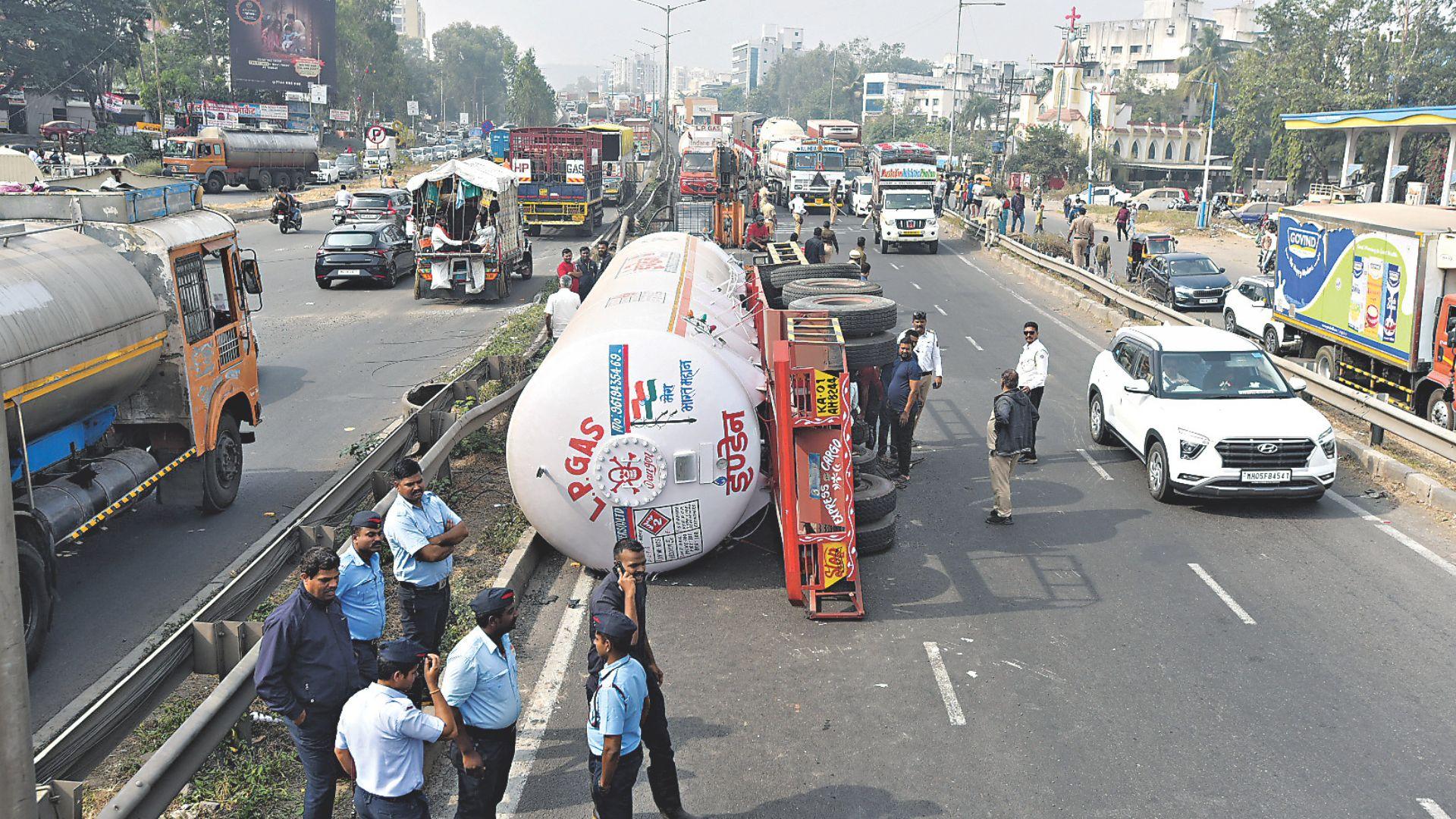 LPG Tanker Overturns