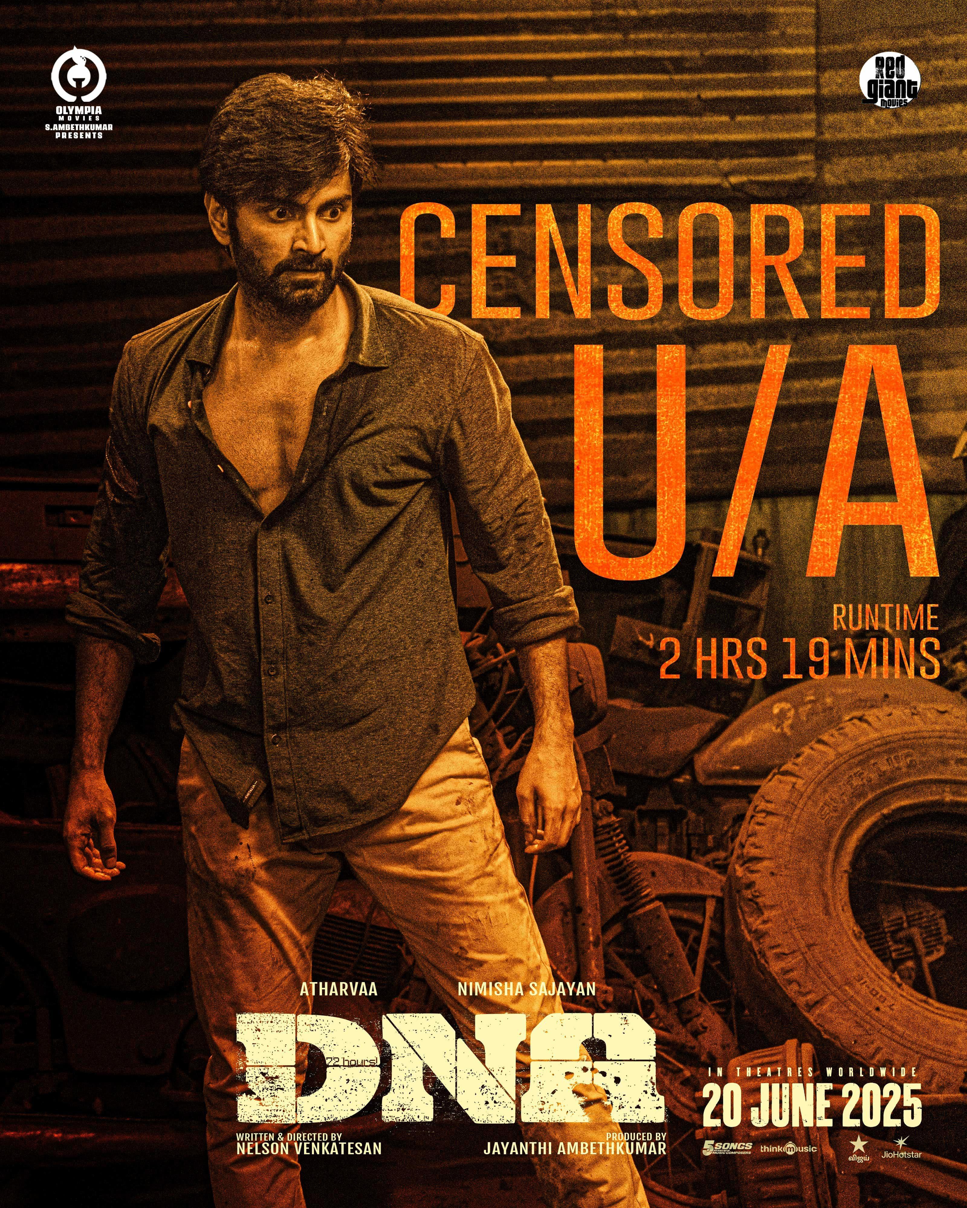 Censor Board clears Atharvaa, Nimisha Sajayan-starrer DNA for release with U/A certificate