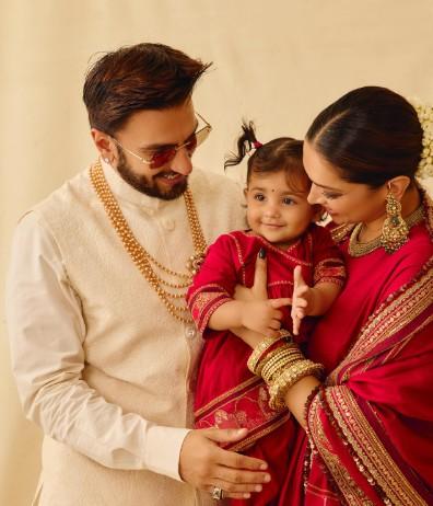 Deepika Padukone, Ranveer Singh reveal daughter Dua's face for the first time