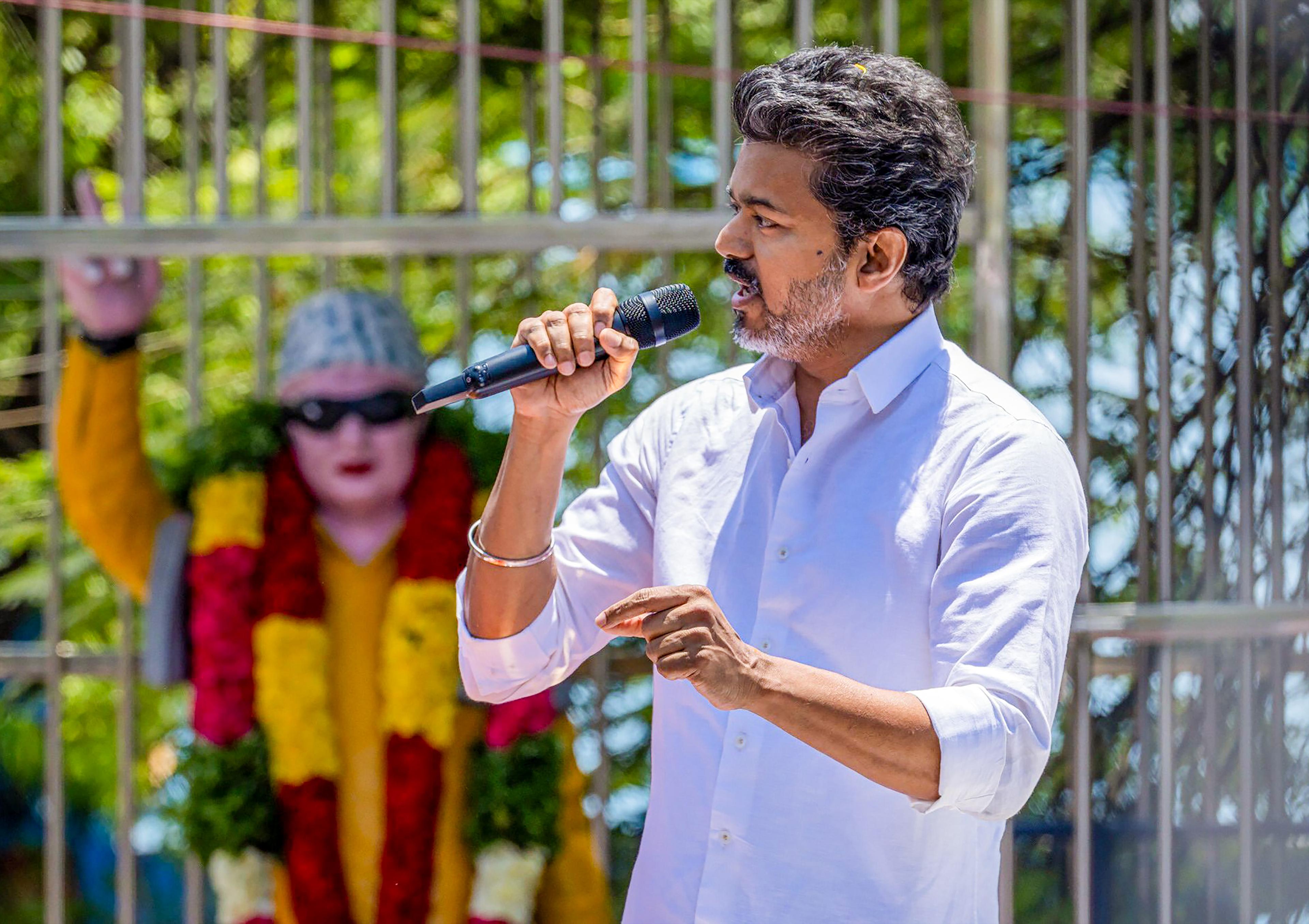 TN: Vijay targets DMK, terms 2026 polls ‘Whistle Revolution’ 