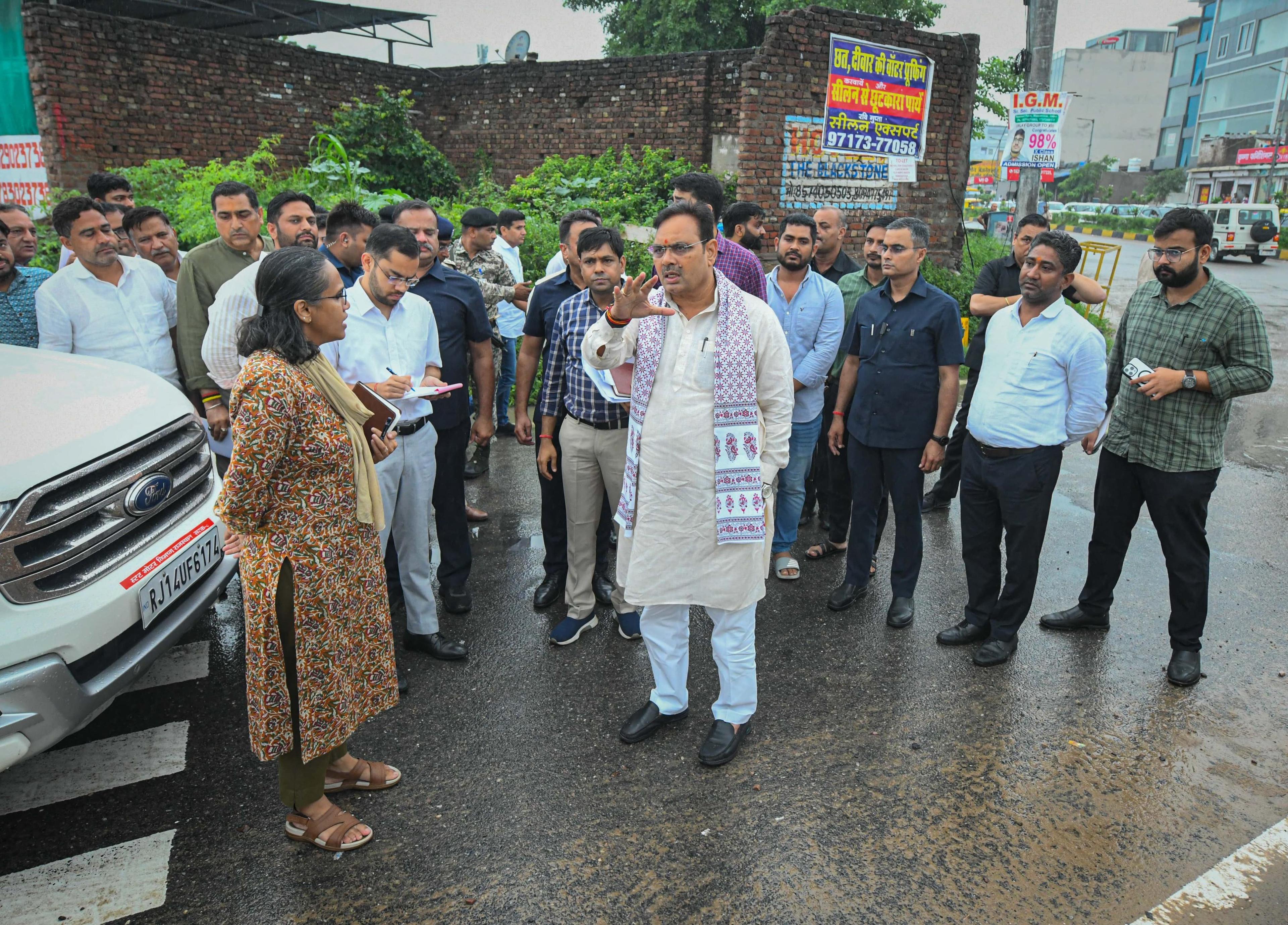 Rajasthan CM visits rain-affected areas in Jaipur