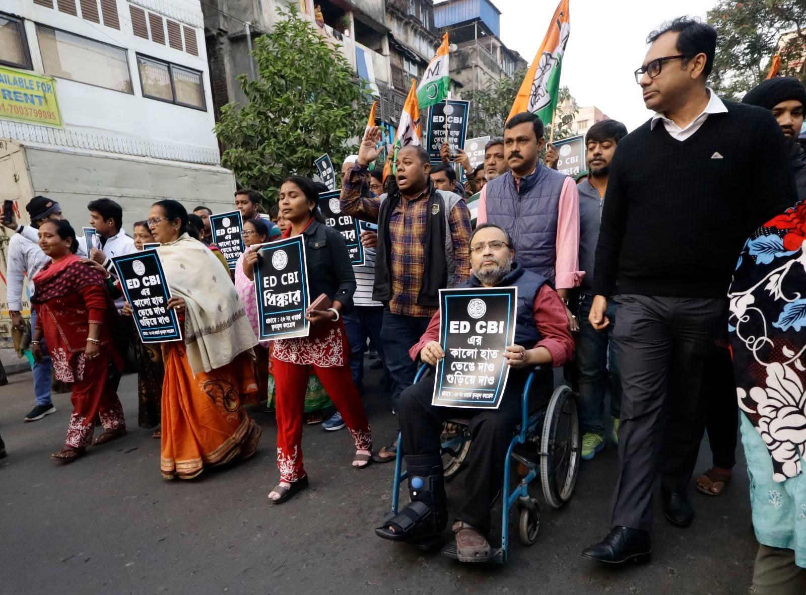 Trinamool holds statewide protests against ED raids at I-PAC office, Pratik Jain's residence