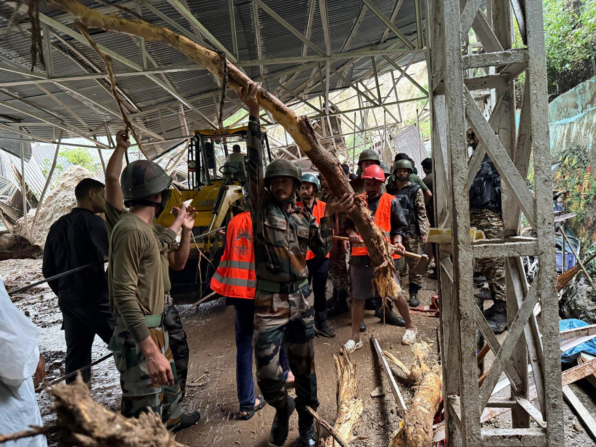 One killed, 9 injured as landslide hits Mata Vaishno Devi shrine track