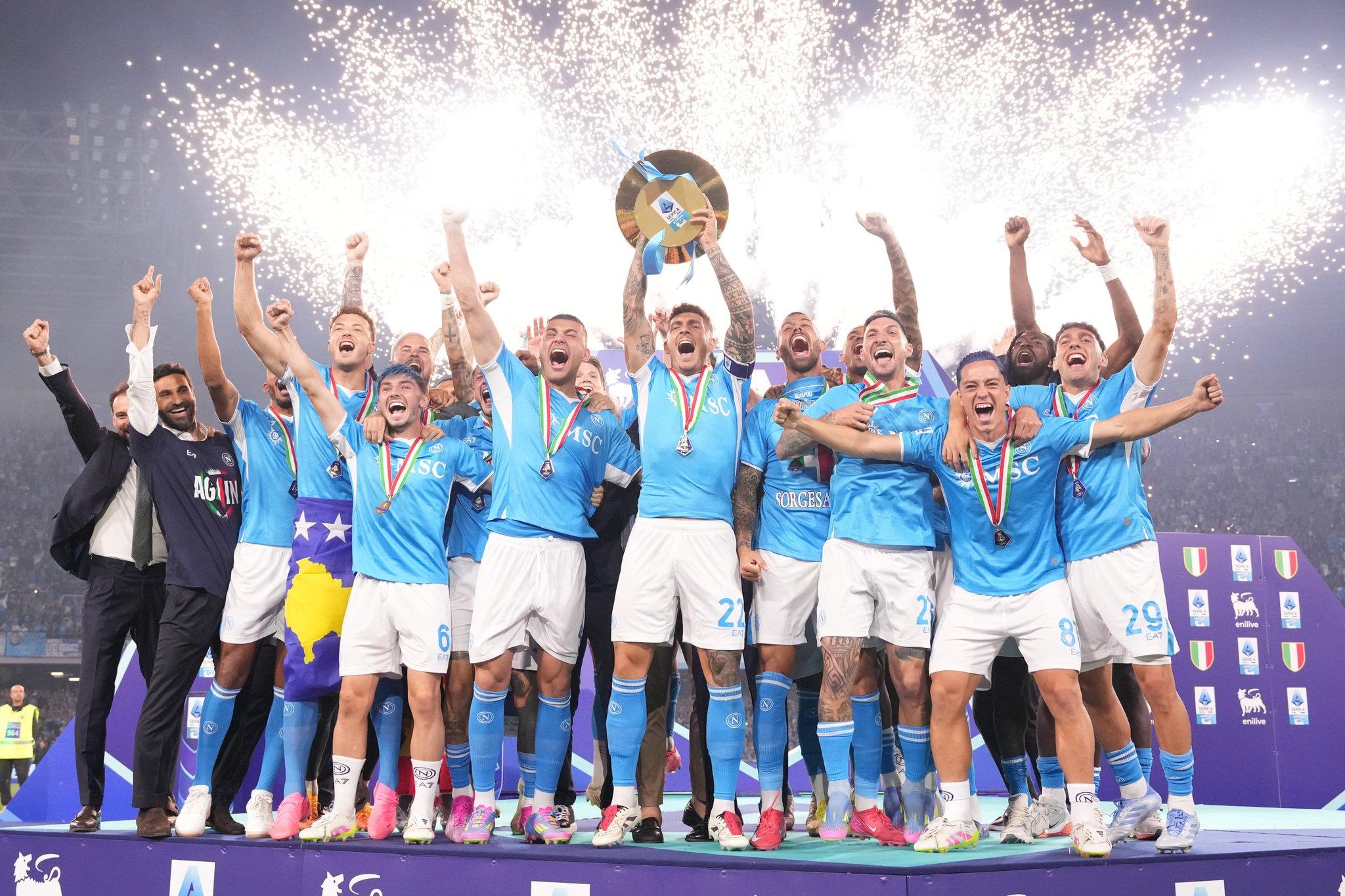 Napoli wins fourth Serie A title with one point over Inter