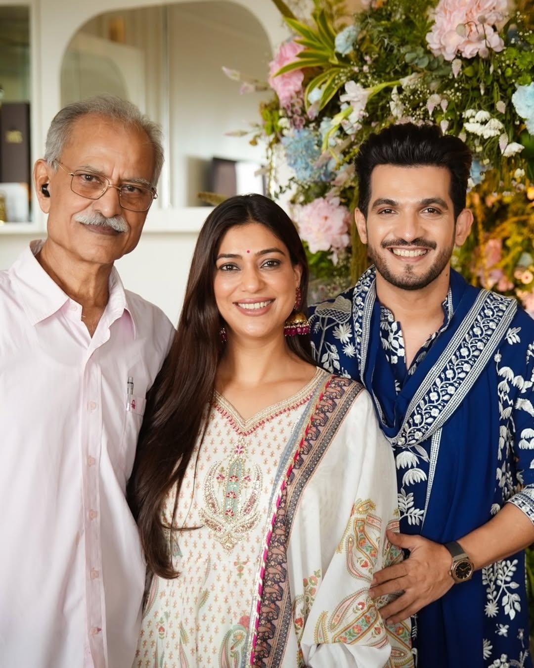 Arjun Bijlani promises his late father-in-law 'I will take care of Neha and Aryaan'