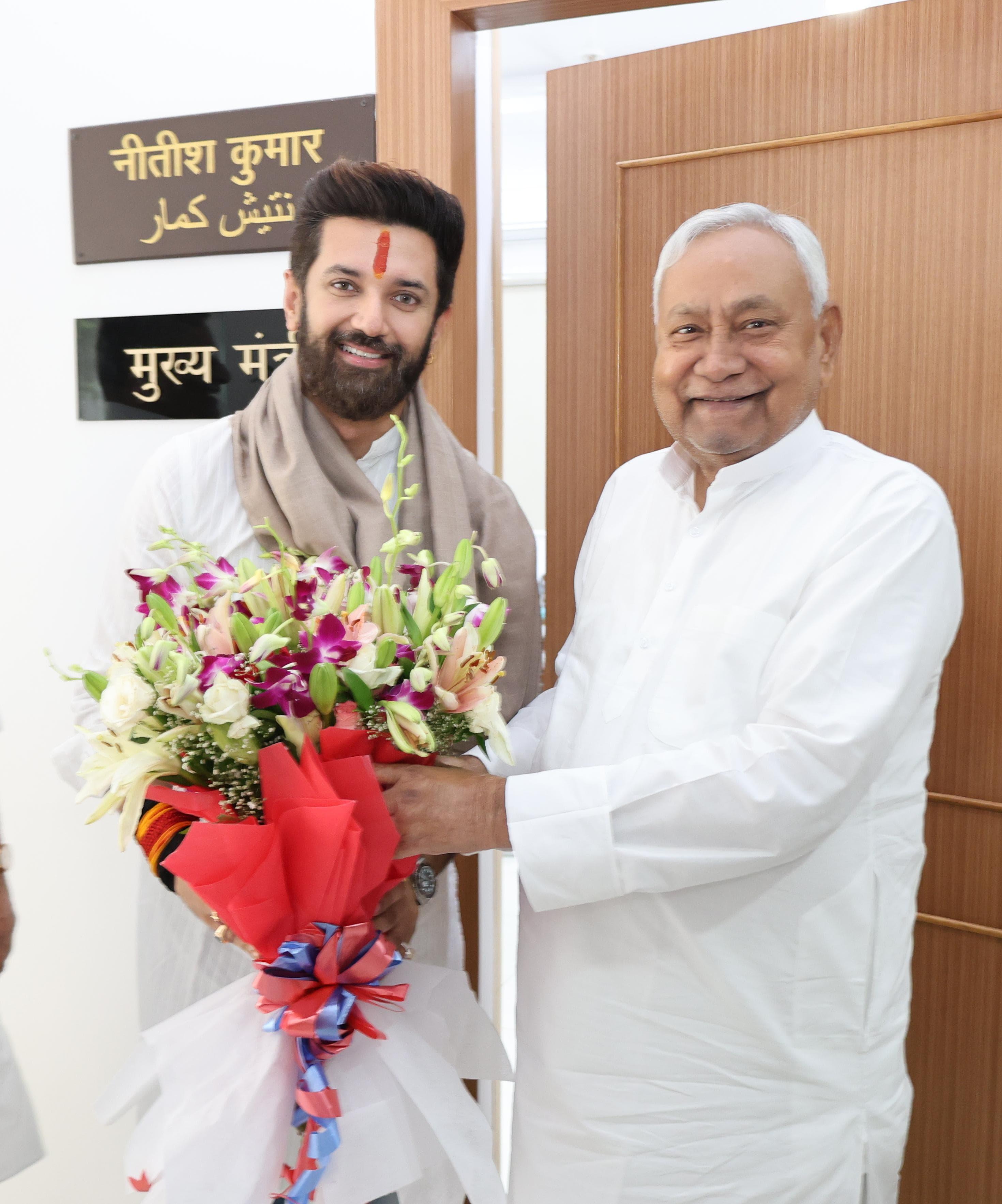 Chirag Paswan meets Nitish Kumar, backs him as CM face for Bihar polls