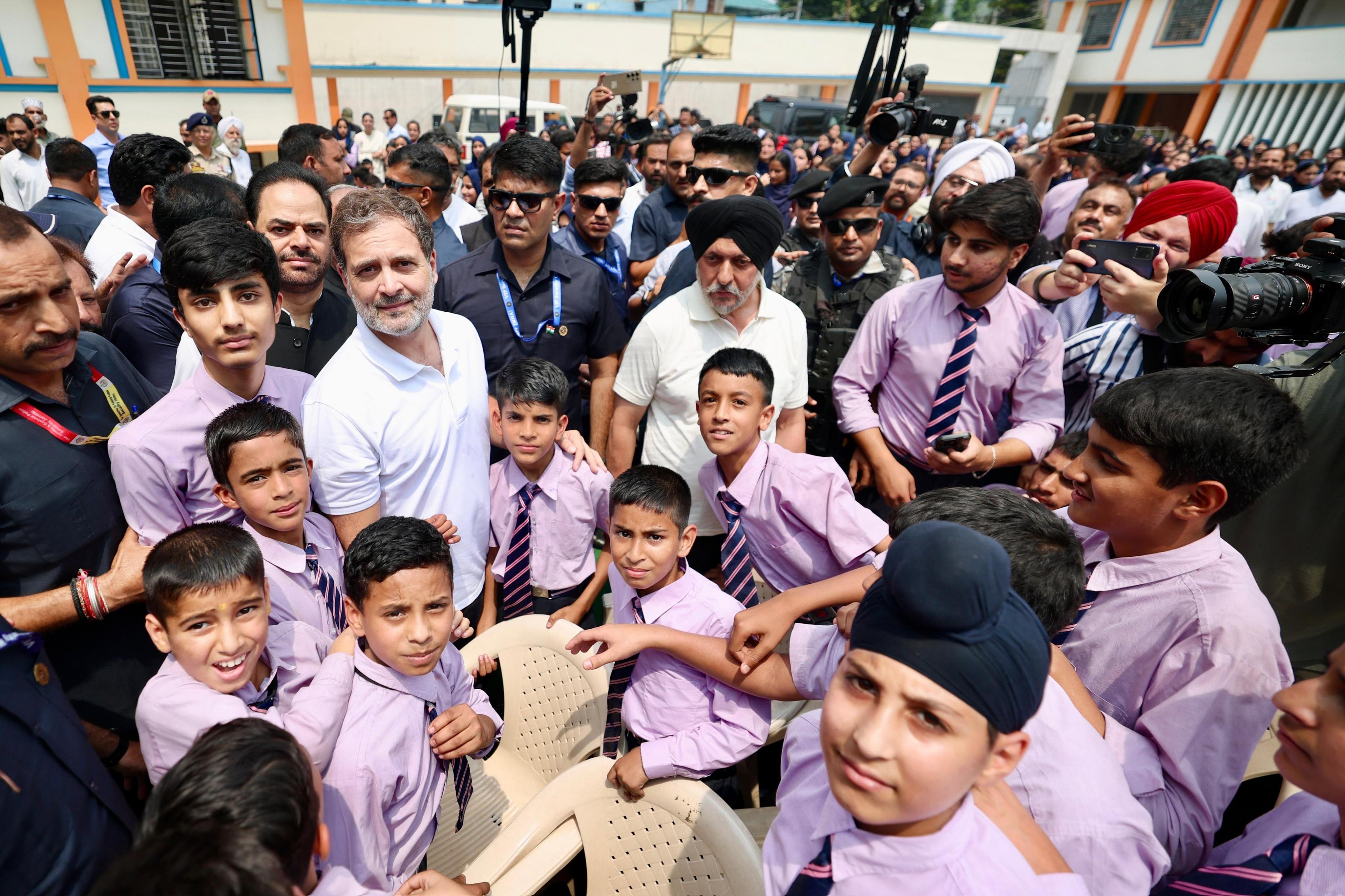 Rahul Gandhi goes door-to-door in Poonch, advises students to study hard