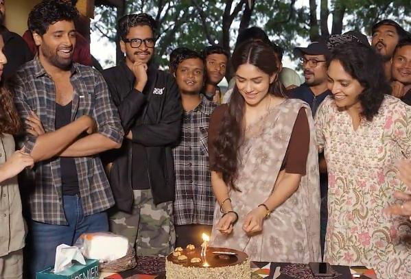 Adivi Sesh's 'Dacoit' unit celebrates Mrunal Thakur's birthday well in advance!