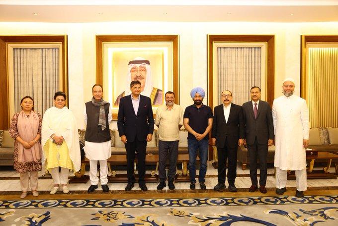 After concluding successful Bahrain visit, all-party delegation led by Baijayant Panda arrives in Kuwait